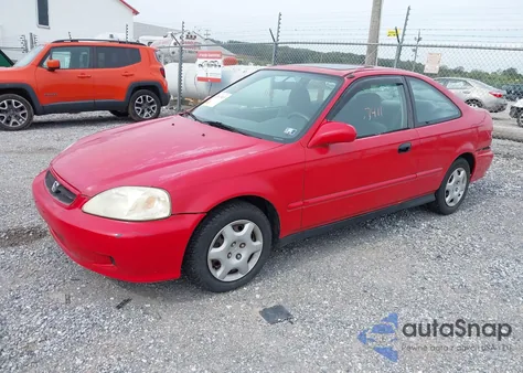 2000 Honda Civic Ex из США, поврежденный, VIN 1HGEJ8245YL099959